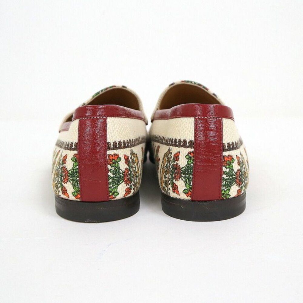 Gucci Anniversary Horsebit Accent Jaguar Drofa 8.5 Ivory Print Ivory- Print - Picture 5 of 8